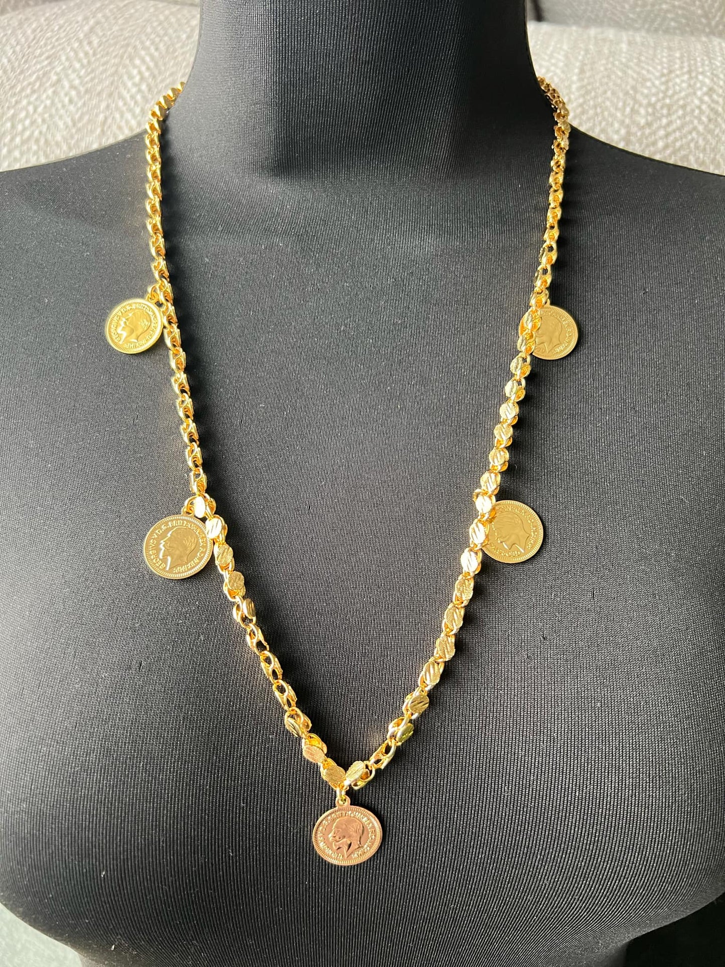 Gold-Plated Coins Necklace