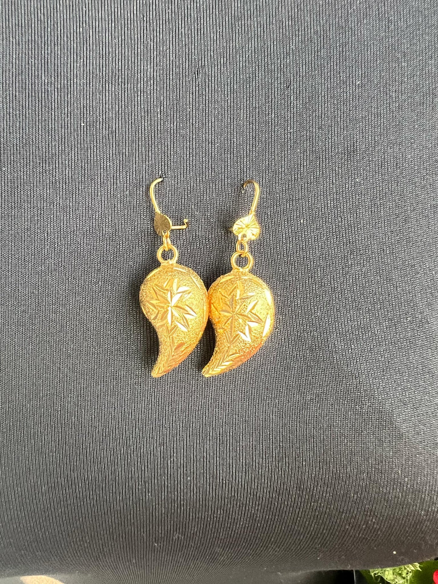 Gold-Plated Almond Earrings