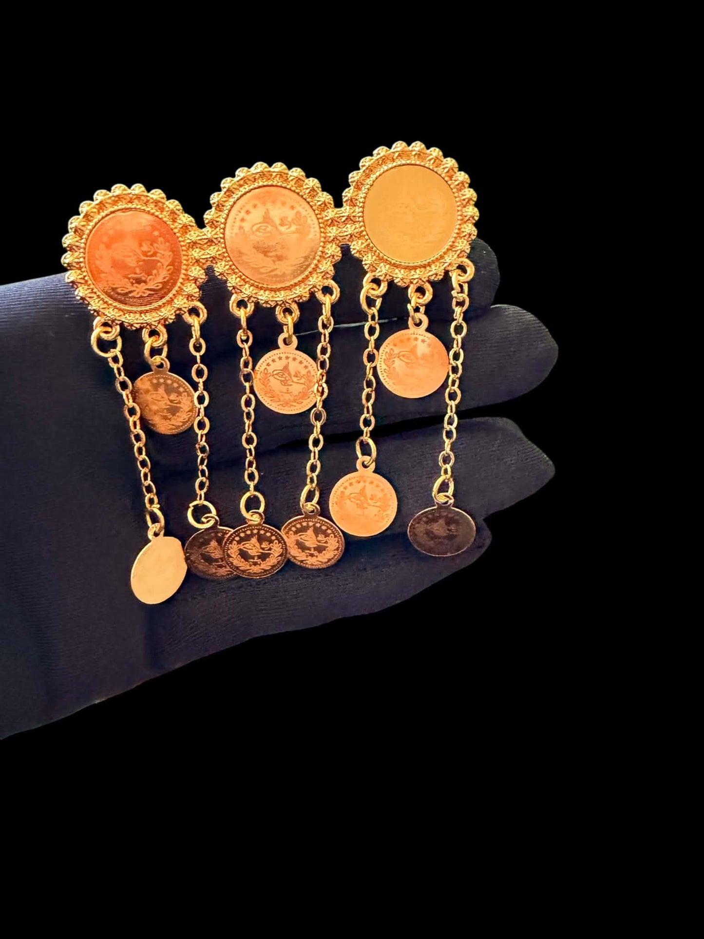 Elegant Turkish Coin Brooch