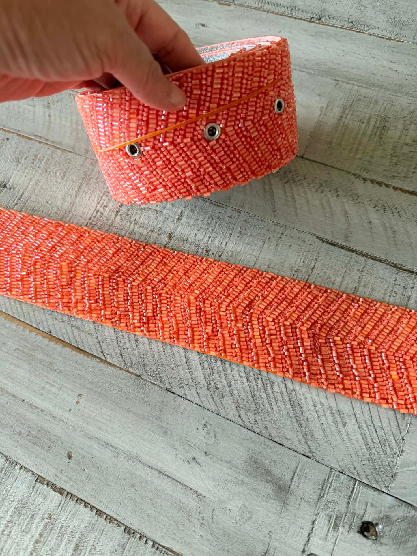 Beaded belt (Orange)