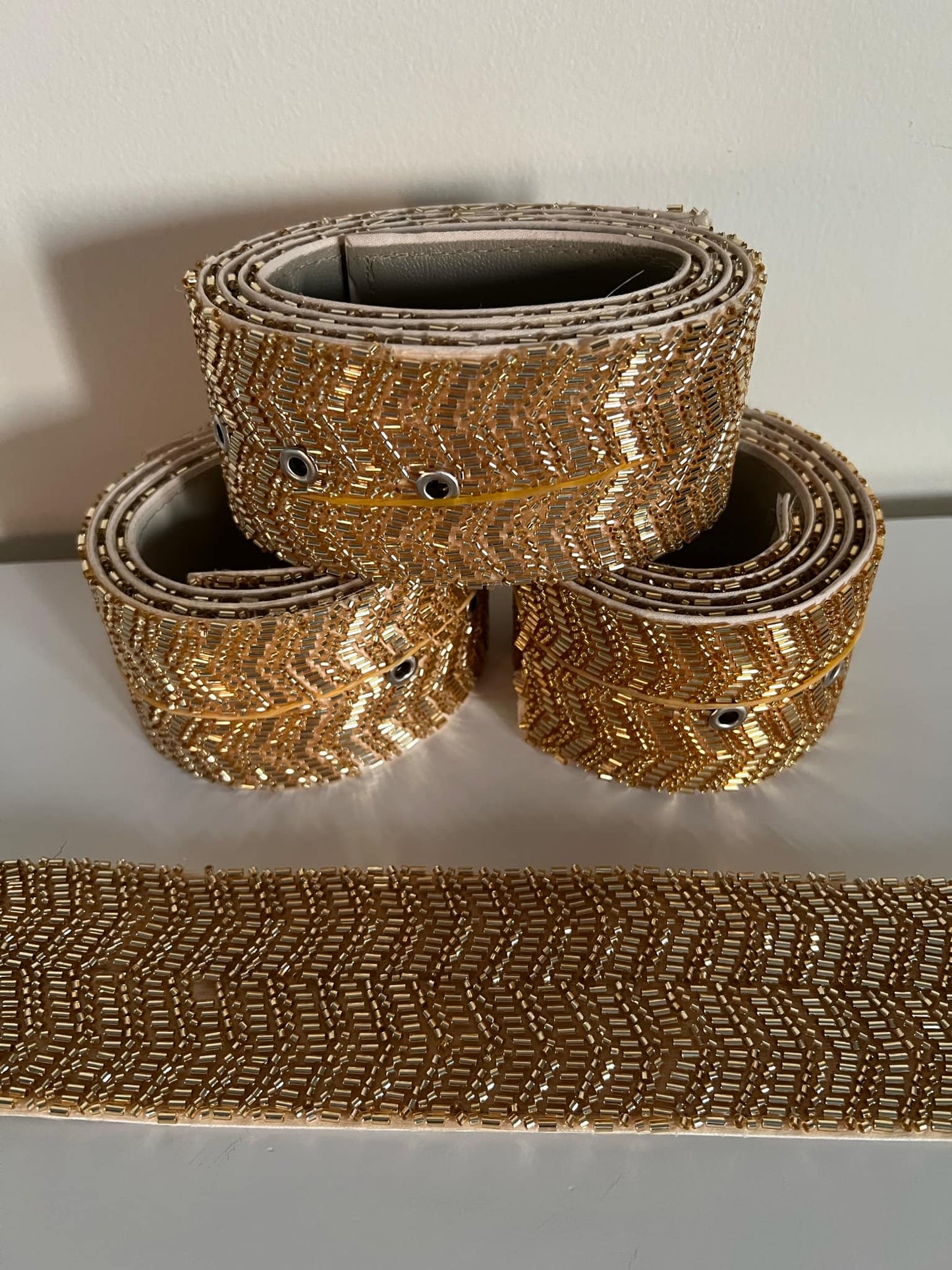 Beaded Gold Belt
