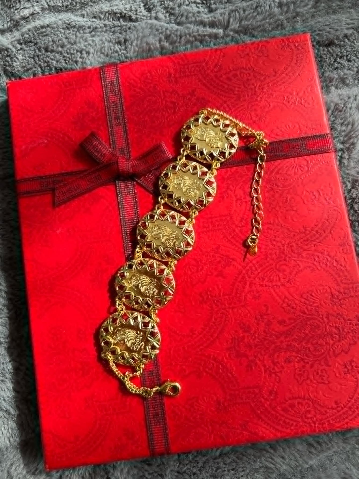 Gold-Plated Coins Bracelet