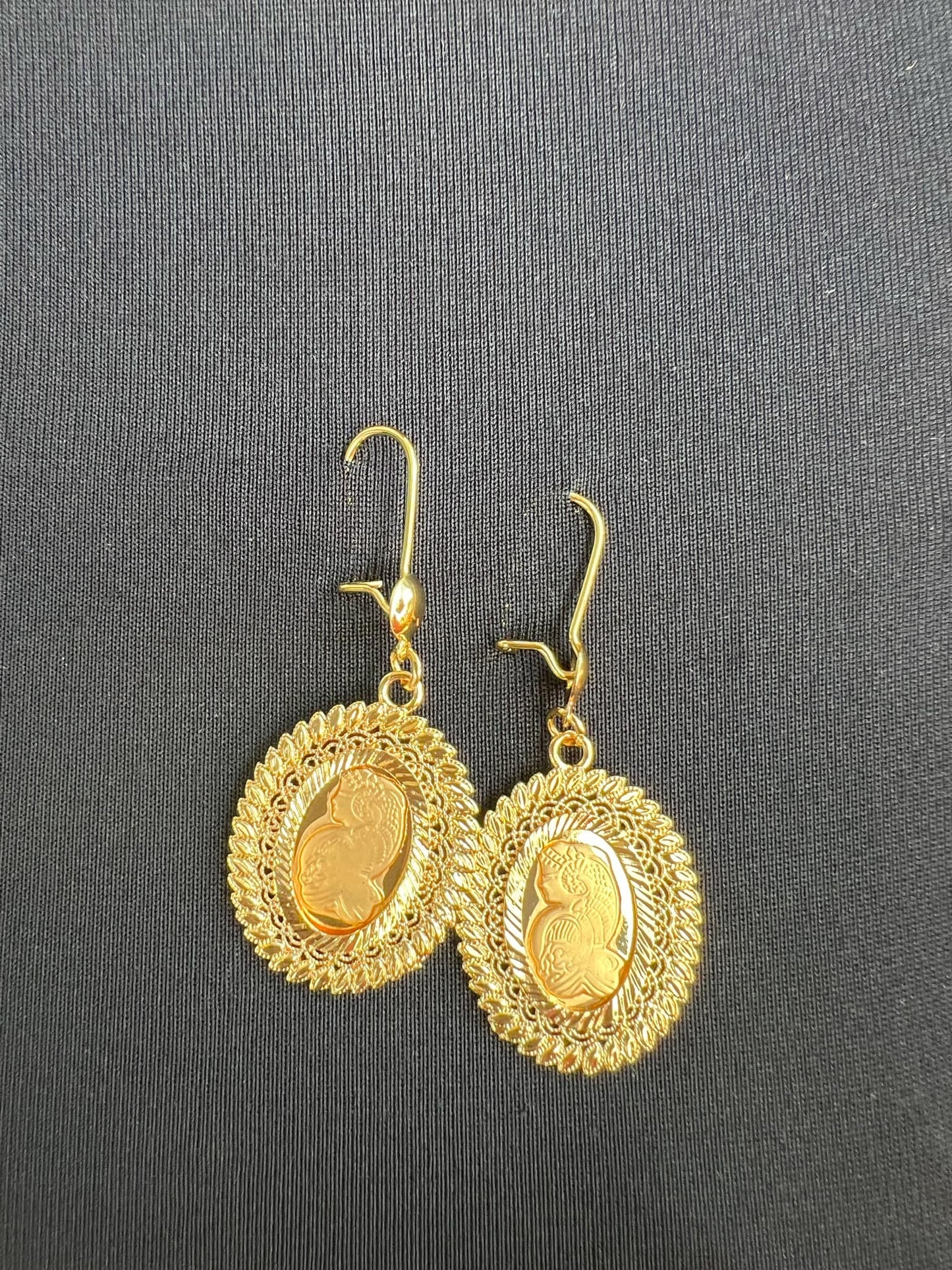 Gold-Plated Coin Earrings