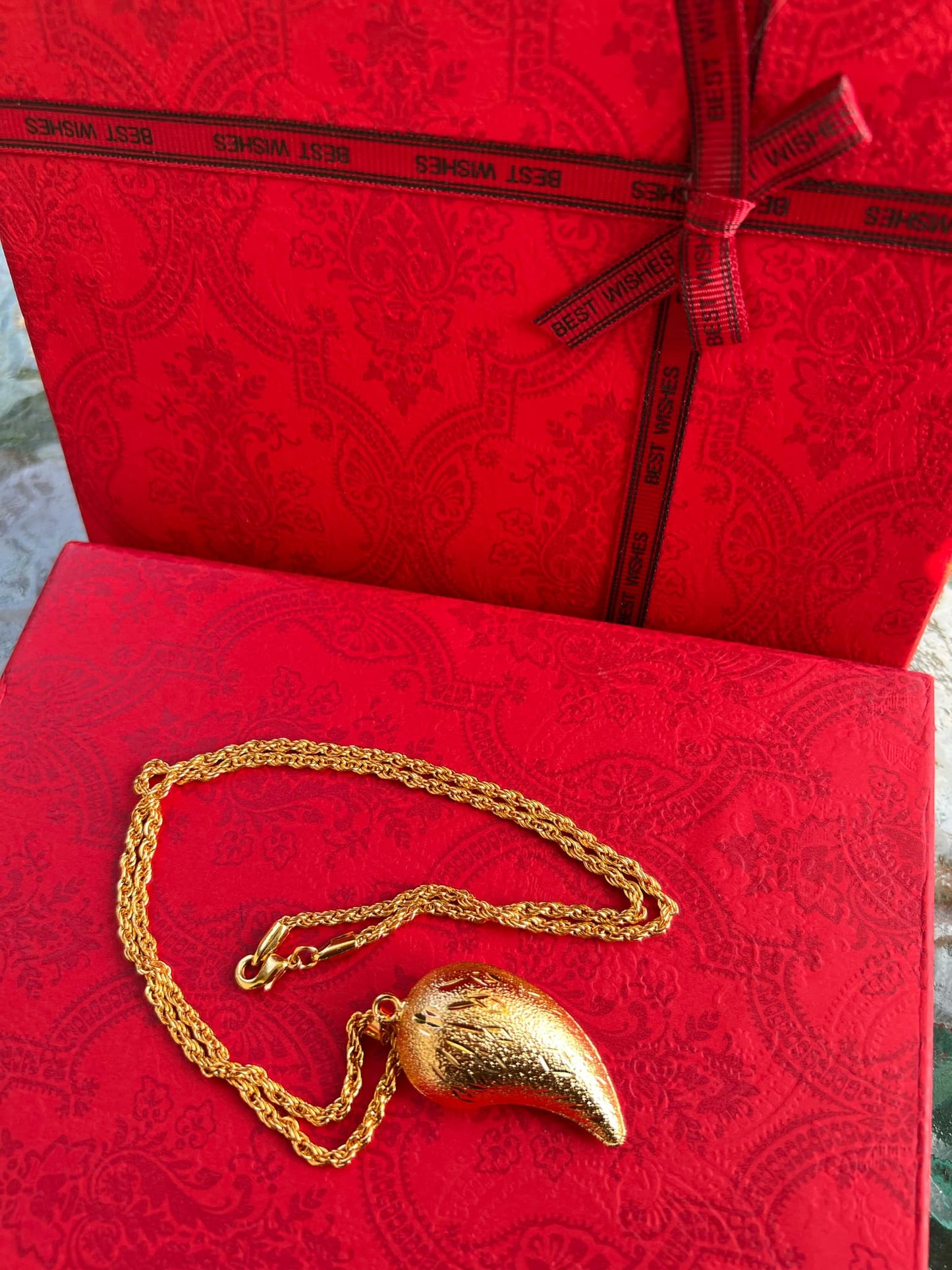 24k Gold-Plated Almond Necklace