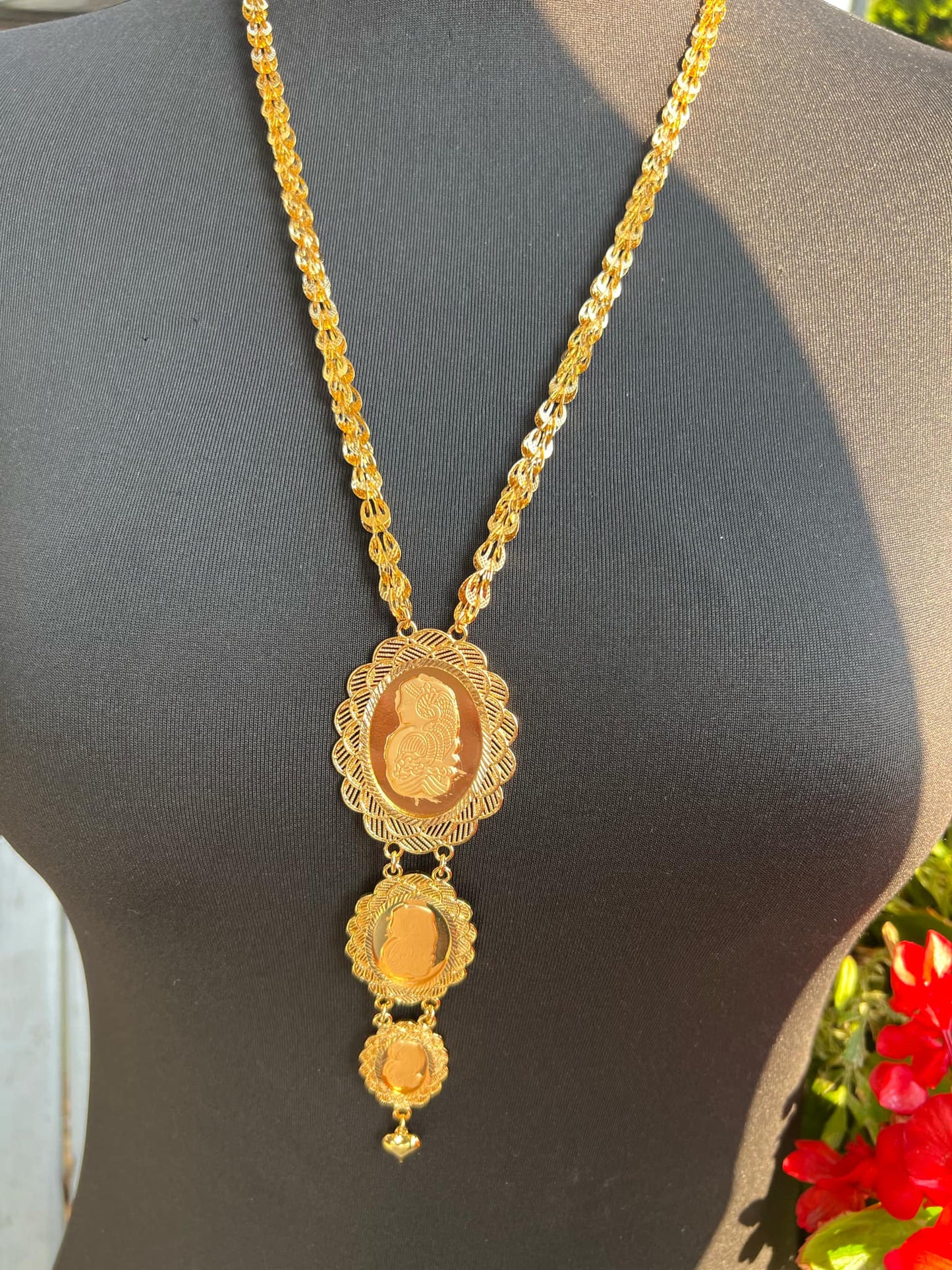 24K Gold Plated Long Necklace