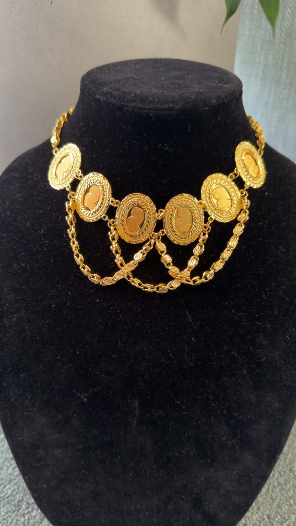 Gold plated choker