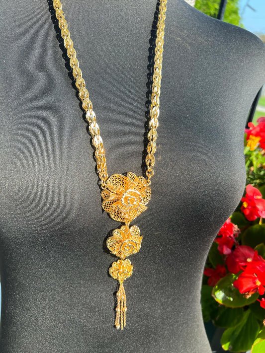 24K Gold Plated Long Necklace