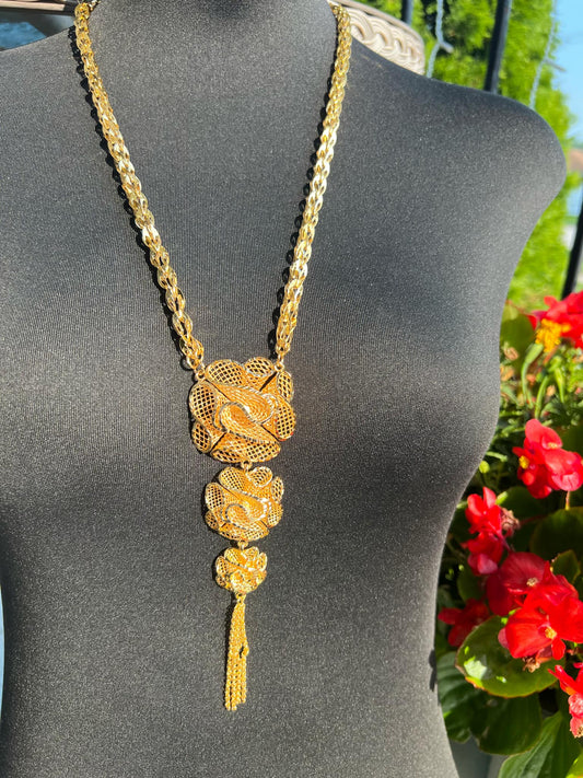 24K Gold Plated Long Necklace