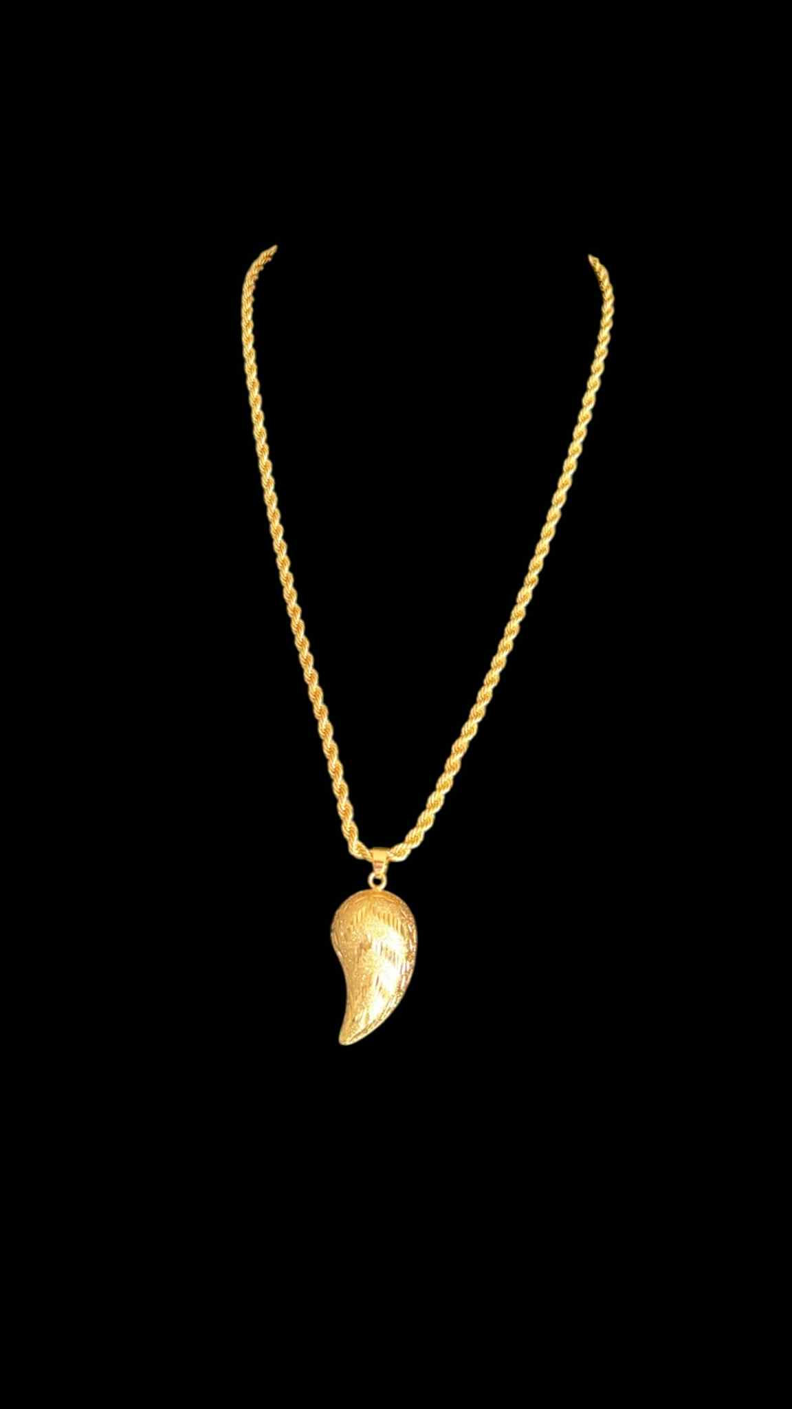 Gold-Plated Almond Necklace