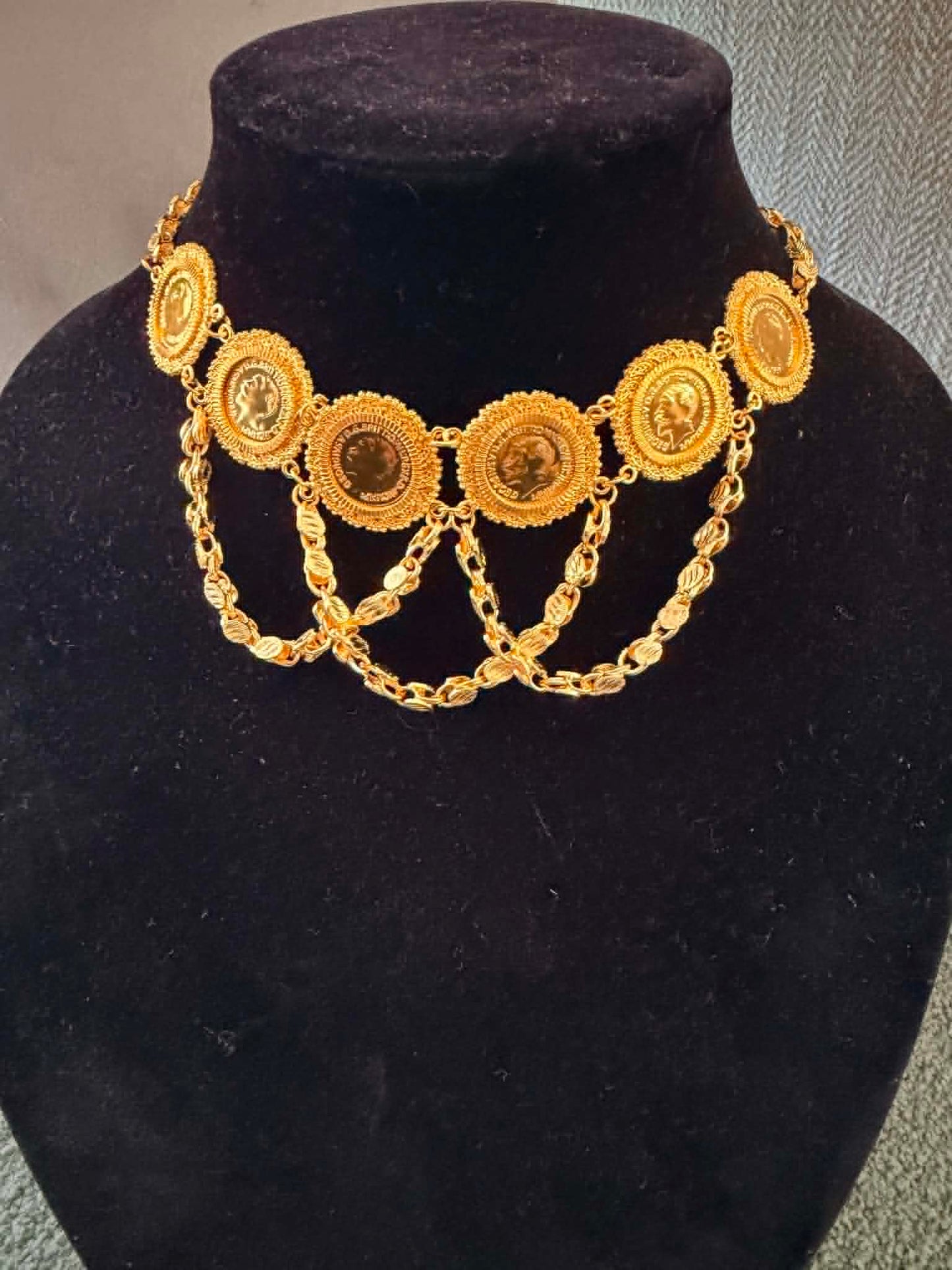Gold plated choker
