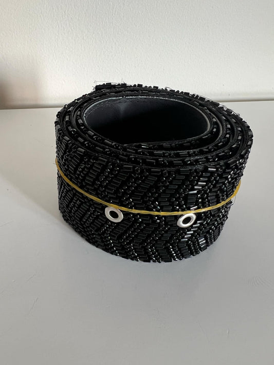 Beaded Black Belt
