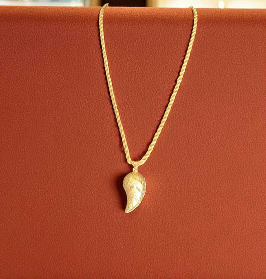 Gold-Plated Almond Necklace