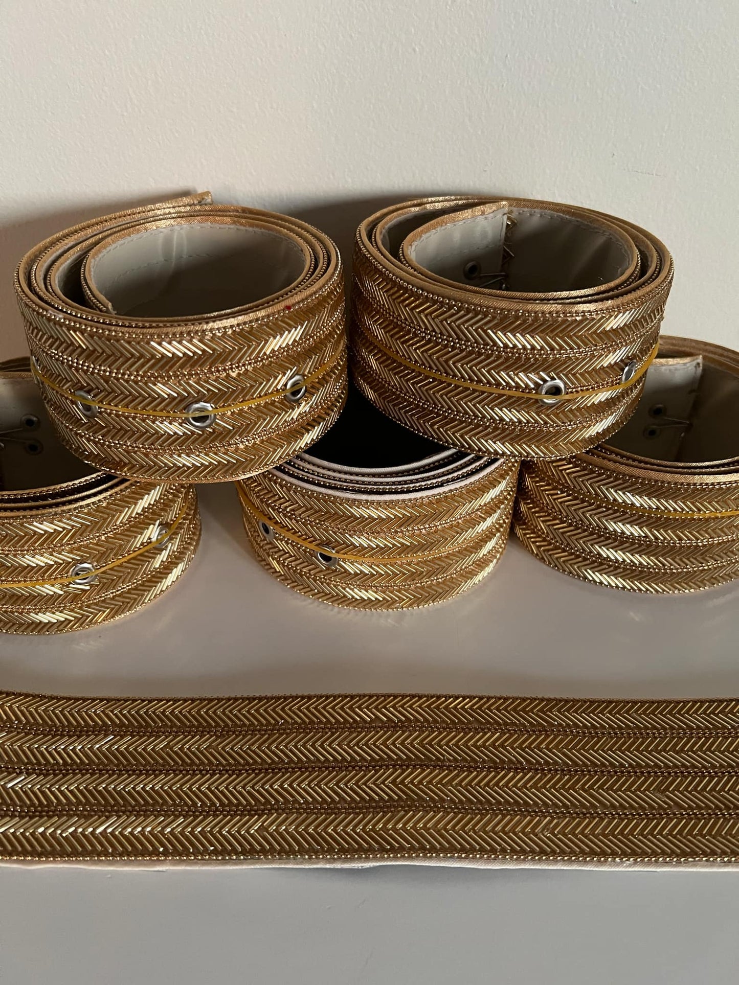 Beaded Sabaleh Gold Belt