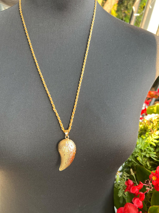 24k Gold-Plated Almond Necklace