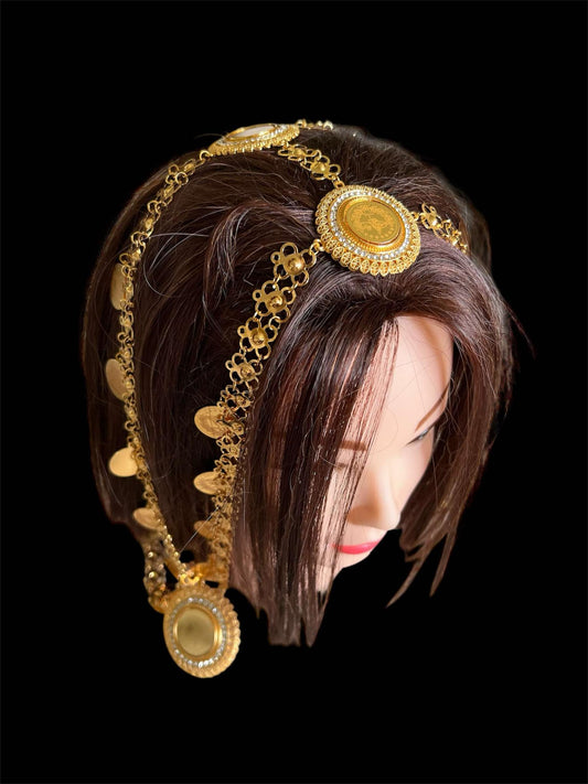 Gold-Plated Coin Head Piece