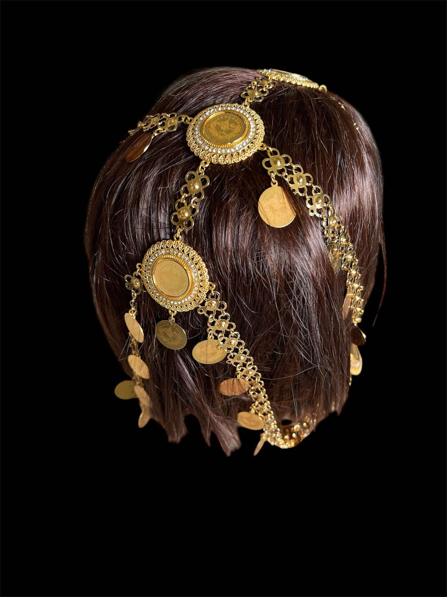 Gold-Plated Coin Head Piece