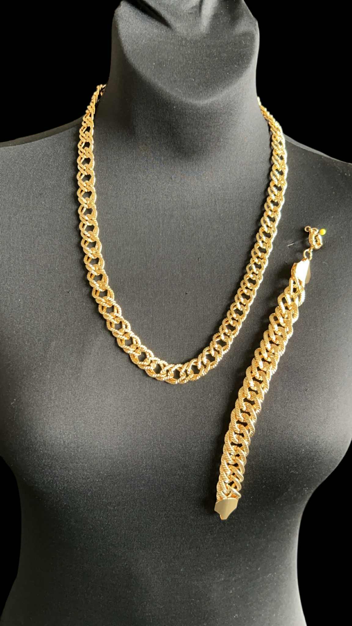 Gold-Plated Necklace & Bracelet Set