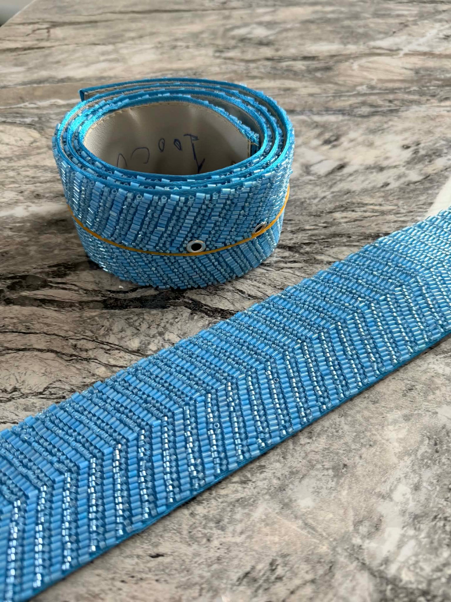 Beaded belt (blue)