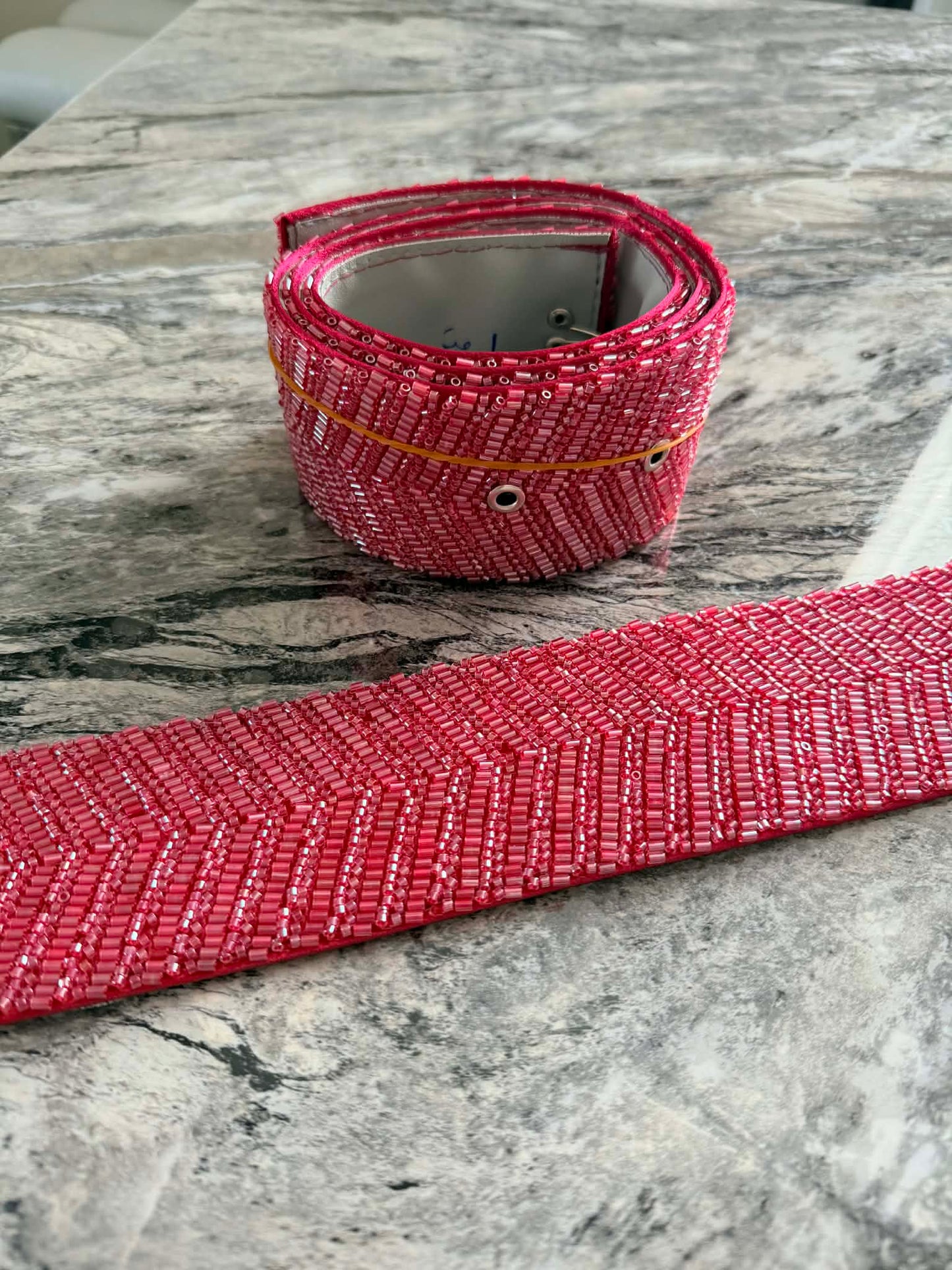 Beaded belt (Red)