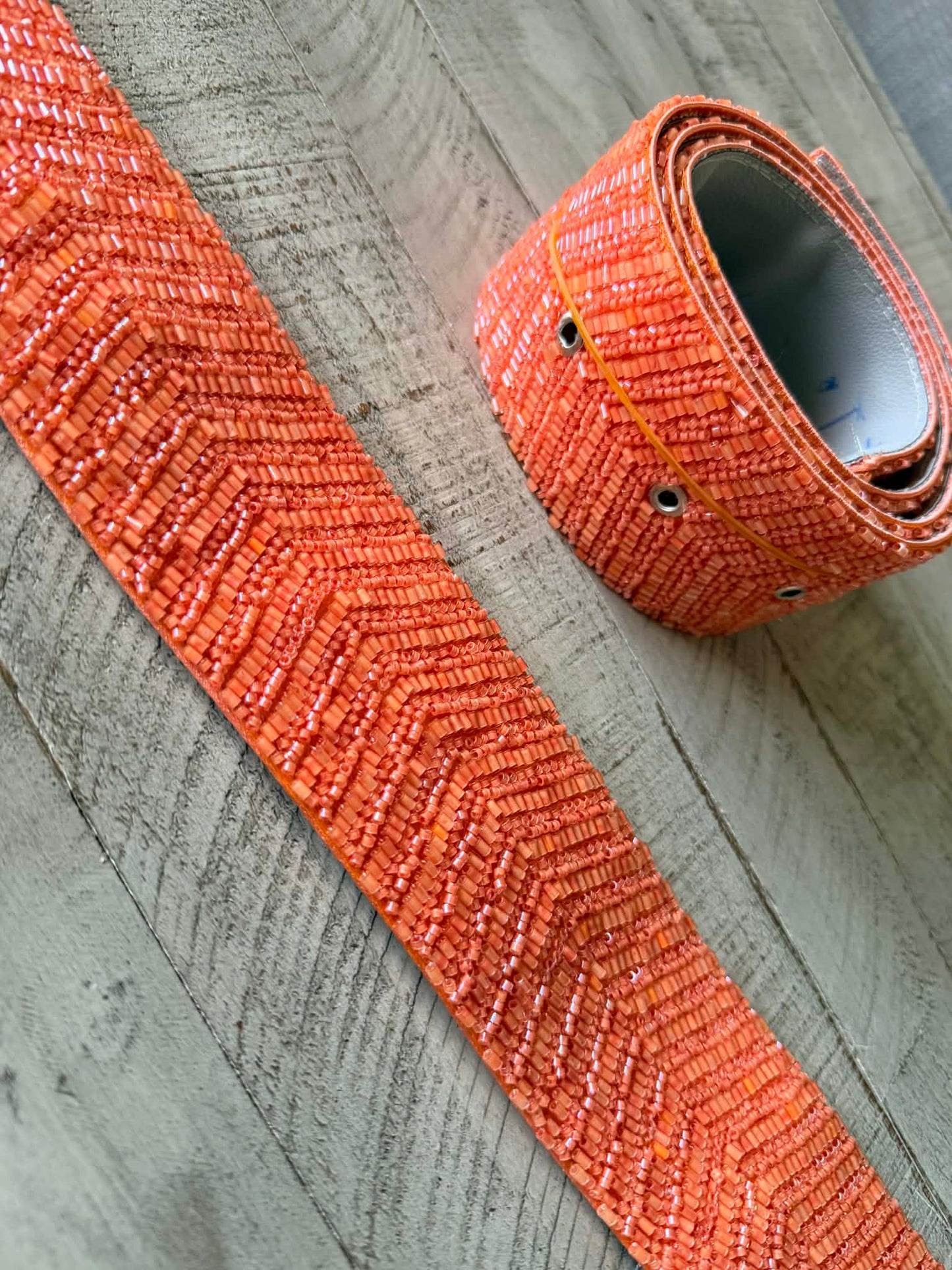 Beaded belt (Orange)
