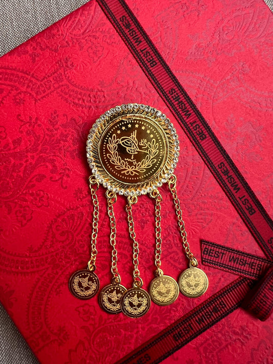 Coin Brooch