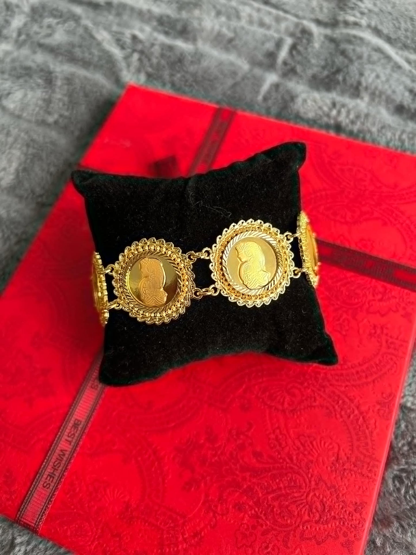Gold-Plated Coins Bracelet