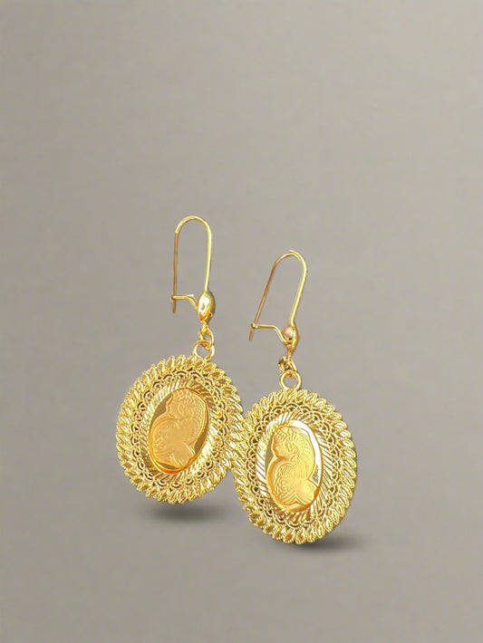 Gold-Plated Coin Earrings