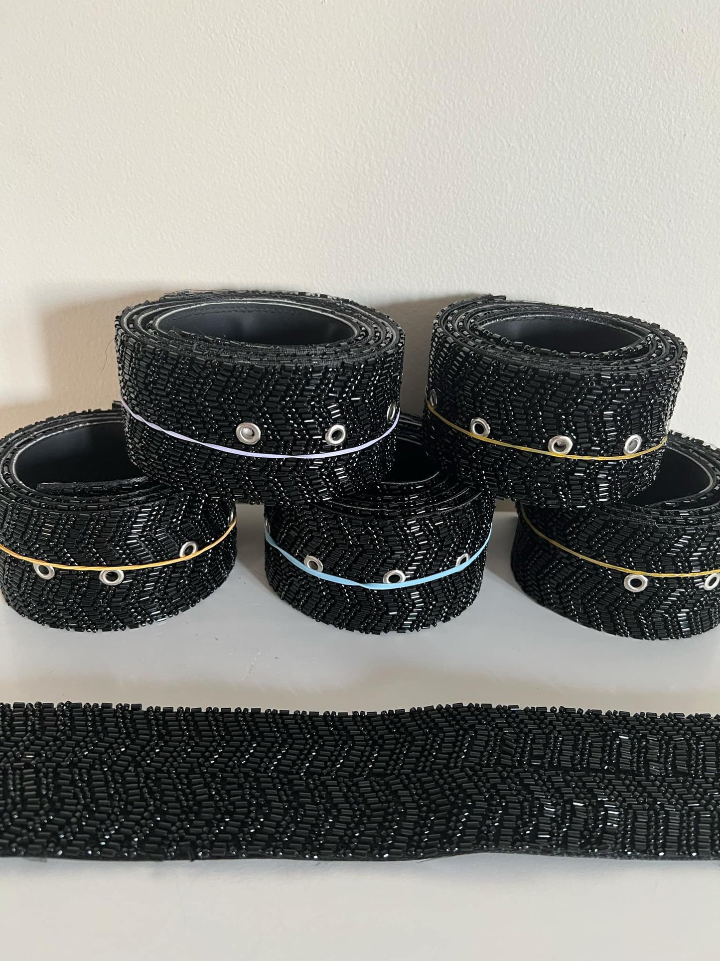 Beaded Black Belt