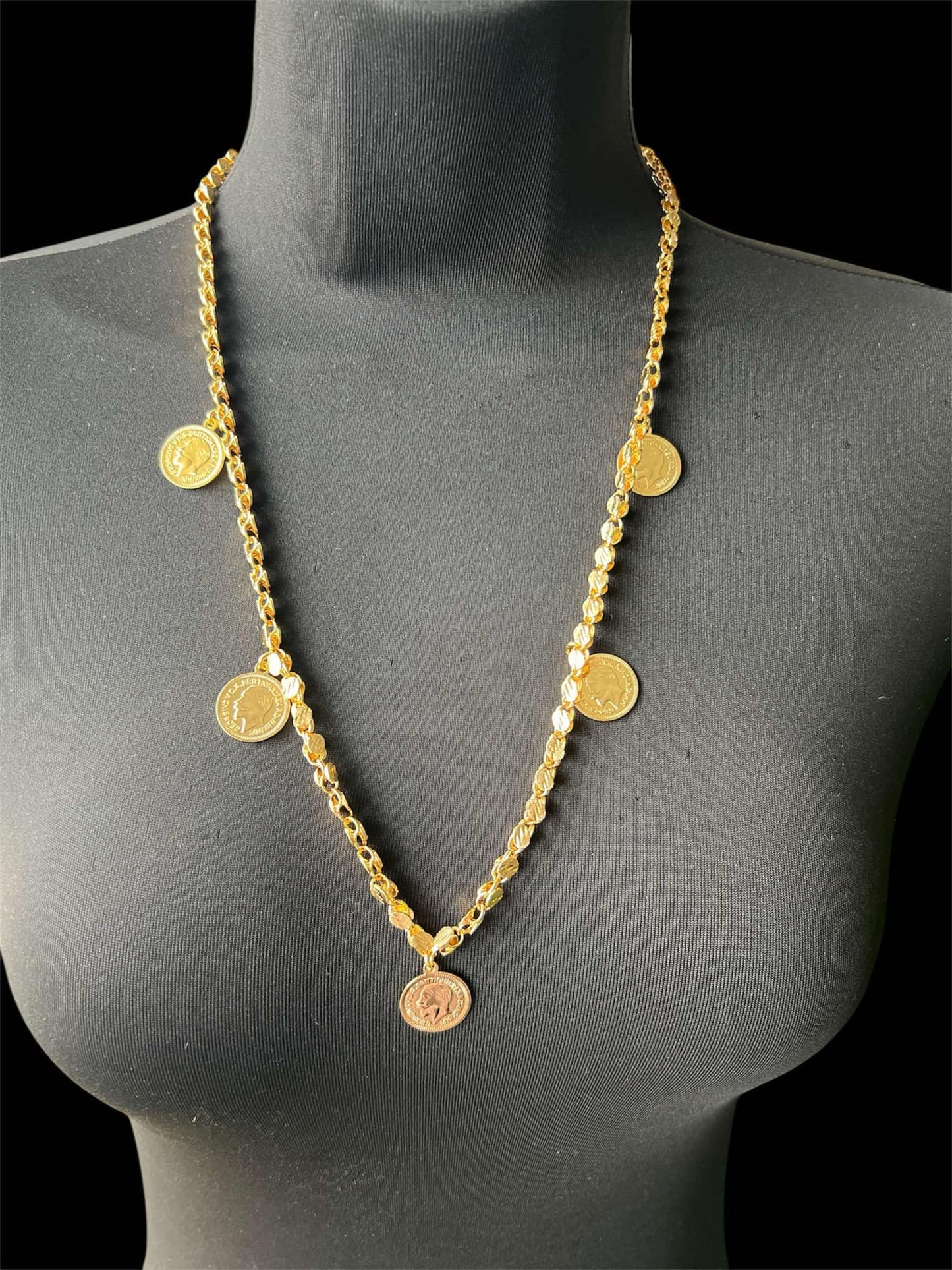 Gold-Plated Coins Necklace