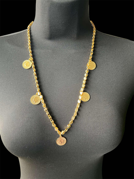 Gold-Plated Coins Necklace