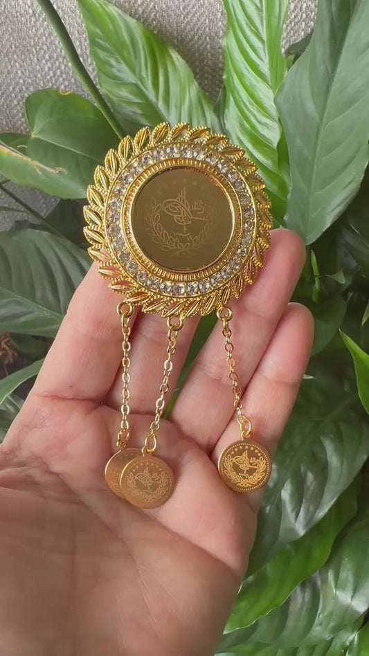 Coin Brooch